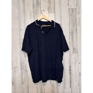Free Planet Navy Blue Short Sleeve Polo Shirt Men’s 3X Cotton Stretch